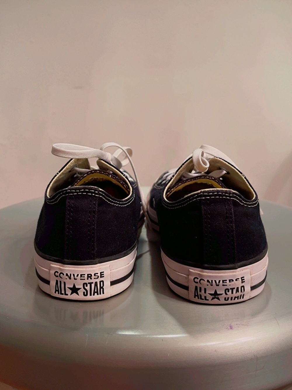 Converse Chuck Taylor All Star Low Top Black Canvas Sneakers Unisex Sz M 7 / W 9 - Picture 3 of 6